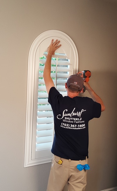 Shutter install in Bluff City bedroom